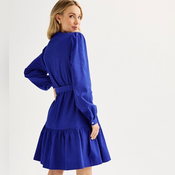 NWOT DRAPER JAMES RSVP Button Front Shirt Dress Size Medium - Picture 2 of 6